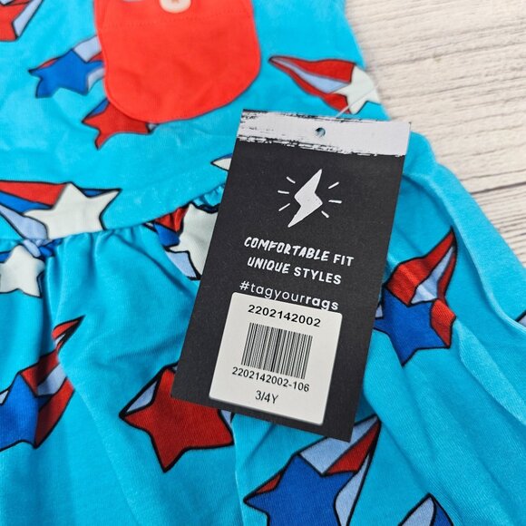 NWT‎ Rags To Raches Toddler Girls 4th Of July Fireworks Dress Size 3/4y - Picture 2 of 4